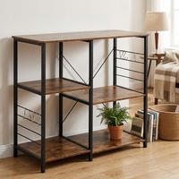 Étagère de cuisine rustique avec rangement, étagère de garde-manger, bibliothèque autoportante, présentoir pour plantes et pots de fleurs pour salon
