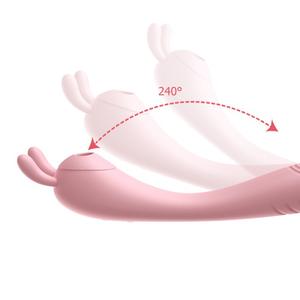 Gratis Custom Box-Schattige Siliconen Vagina Dildo Vibrator Met Zuigende Functie, 6 Snelheden Voor Vrouwen Masturbatie, Volwassen Seksspeeltje - Product Image 3