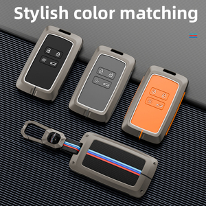 Couvre-clé de voiture en silicone à <span class=keywords><strong>3</strong></span> boutons en alliage de zinc pour Renault logan koleos megane <span class=keywords><strong>clio</strong></span> duster car smart fob key shell cases body - Product Image 6