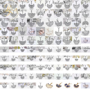 Collar con colgante de hoja de ginkgo exclusivo al por mayor de <span class=keywords><strong>Elisa</strong></span> en oro amarillo blanco 925 Plata Iced Out VVS Diamond Moissanite - Product Image 2