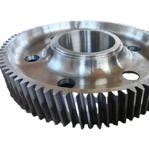 Heavy Excavator customized casting large size slewing helical gear pinion drive spur large helical Spur Gear