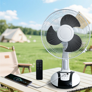 Hot Sale Cheapest Price New Rechargeable Cooler Battery Rechargeable Fans <b>Portable</b> <b>Table</b> Solar Fans TA16 Solar Ac Rechargeabl - Product Image 3