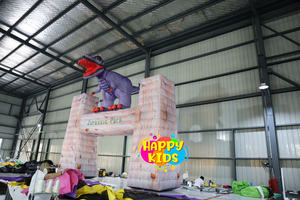 Ticari dinozor parkı tema kullanılan şişme giriş büyük dekor parti olay için şişme kemer dinozor kale hayvan giriş - Product Image 2