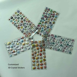 맞춤형 <span class=keywords><strong>3D</strong></span> 버블 스티커 <span class=keywords><strong>3D</strong></span> 크리스탈 장식 스티커 <span class=keywords><strong>3D</strong></span> 크리스탈 전사 스티커 방수 크리스탈 라인스톤 스티커 - Product Image 2