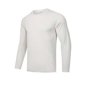 Biểu Tượng Tùy Chỉnh Trống Trắng Nén Cá T Áo Sơ Mi Vòng Cổ Nhanh Chóng Khô Thể Thao Chạy <span class=keywords><strong>Tops</strong></span> Wicking Dài Tay Áo Polyester T-Shirt - Product Image 5