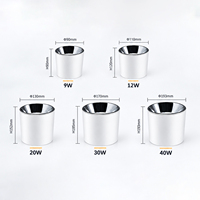 Plafonnier LED moderne minimaliste en aluminium cylindrique anti-éblouissement à montage en surface 9W 12W 20W 30W 40W