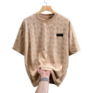 เสื้อยืดวินเทจทรงหลวม แขนสั้น ลุคซีดจาง แต่งดีเทลเท่ๆ สไตล์ดิสเทรส - Product Image 1