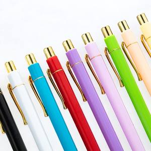 Alta qualidade Macaron Color Ballpoint Plastic Pen com logotipo personalizado por atacado para uso escolar - Product Image 4