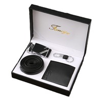 Coffret Cadeau Luxe Léger de Haute Qualité pour Homme : Montre à Quartz en Cuir, Ceinture et Portefeuille – Boîte Cadeau Haut de Gamme pour la Fête des Pères ou pour un Petit Ami