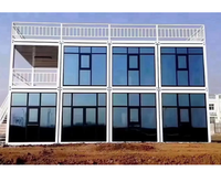 Casa Container Minimalista Senza Telaio in Vetro con Montaggio a Bullone, Studio Prefabbricato Modulare, Laboratorio Mobile per Creatori
