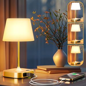 Dimmable LED Display Bath Lamp, IP55 Waterproof Shower Table Lamp,Wireless Rechargeable Battery <b>Light</b> for Camping,Bathroom - Product Image 1