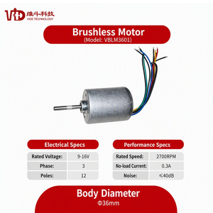 Motor BLDC <span class=keywords><strong>de</strong></span> 12 Polos, 3 Fases, sin Escobillas, <span class=keywords><strong>9V</strong></span> 16V, con Controlador Integrado, 60mN.m, 2700 RPM, para Masaje en Asientos <span class=keywords><strong>de</strong></span> Coche - Product Image 5