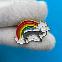 Usines chinoises vente chaude petits pains chauds arc-en-ciel chat épinglette personnalisé métal émail doux vêtements chapeau accessoires LGBT épinglettes