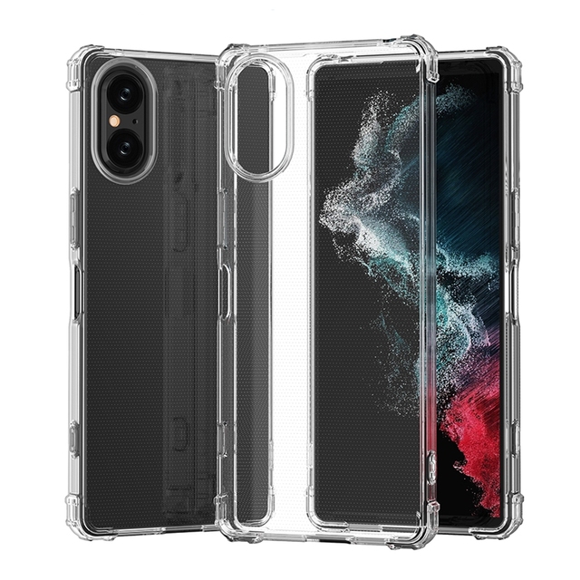 For Xperia 5 V Clear Case, New 2023 Shock-Absorption Reinforced Corner Flexible Soft TPU Cover Phone Case for Sony Xperia 5 V