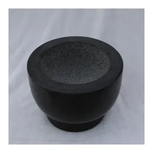 China calidad moler 14*10cm cocina familiar piedra natural mano movimiento granito mortero