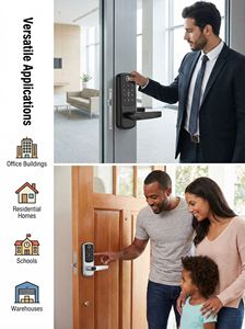 Serrure intelligente <span class=keywords><strong>Aqara</strong></span> avec reconnaissance d'empreintes digitales et de veines palmaires pour poignée de porte intérieure, norme américaine, compatible Alexa - Product Image 4