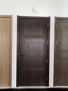 Kích thước tiêu chuẩn Nâu Veneer hạt nhà hàng WPC cửa và khung gỗ tếch cửa chính cho sử dụng thương mại - Product Image 2
