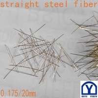 Fibre de microacier cuivrée 0,175/20 mm, surface lisse, pour matériau réfractaire coulé en fibres