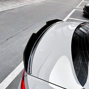 Audi A5 F5 Coupe Rear Spoiler Piano <b>Black</b> Carbon Fiber Texture ABS Ducktail <b>Trunk</b> Lip 2017-2024 - Product Image 3