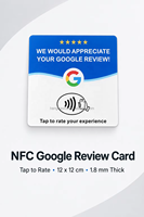 Autocollant NFC en acrylique en néerlandais prêt à être expédié, 10 cm, étiquette Google Review, plaque NFC Premium pour avis