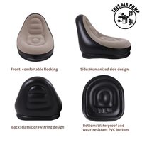Chaise Longue Gonflable Avec Pompe à Air Domestique, Canapé de Détente pour Salon Chambre Intérieur, Voyage Camping Pique-Nique Extérieur