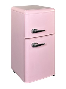 Tủ lạnh mini cửa đôi AC PCM 86L màu đỏ hồng trắng đầy màu sắc hộ gia đình nhỏ gọn di động tủ lạnh Retro ngoài trời - Product Image 2