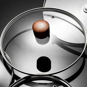 <b>Soup</b> <b>Pot</b> With Tempered Glass Lid 16 18 20 22 24cm Minimalist Design Hand Wash Only Metal Construction - Product Image 3