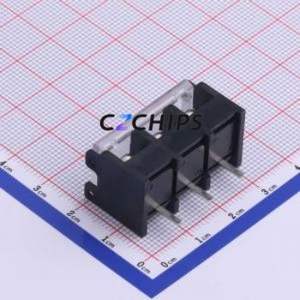 JL950M-95003B01 Barrier Terminal Block Through hole Component (THT),P=9.5mm Connector With Cover Plate 9.5mm 1x3P Straight Pin - Product Image 2