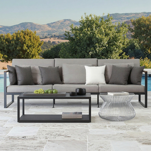 Luxury Garden <strong>Corner</strong> Sofa Set with Coffee Table <strong>Bench</strong> and Stool Section Feature Outdoor Living Room Furniture - Product Image 1