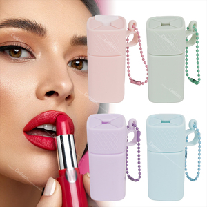 Hot Selling Women's Cosmetic Cute Bag Key <b>Lipstick</b> Data Cable Bag pink Blue Purple Silicone <b>Mini</b> <b>Lipstick</b> Bag - Product Image 1