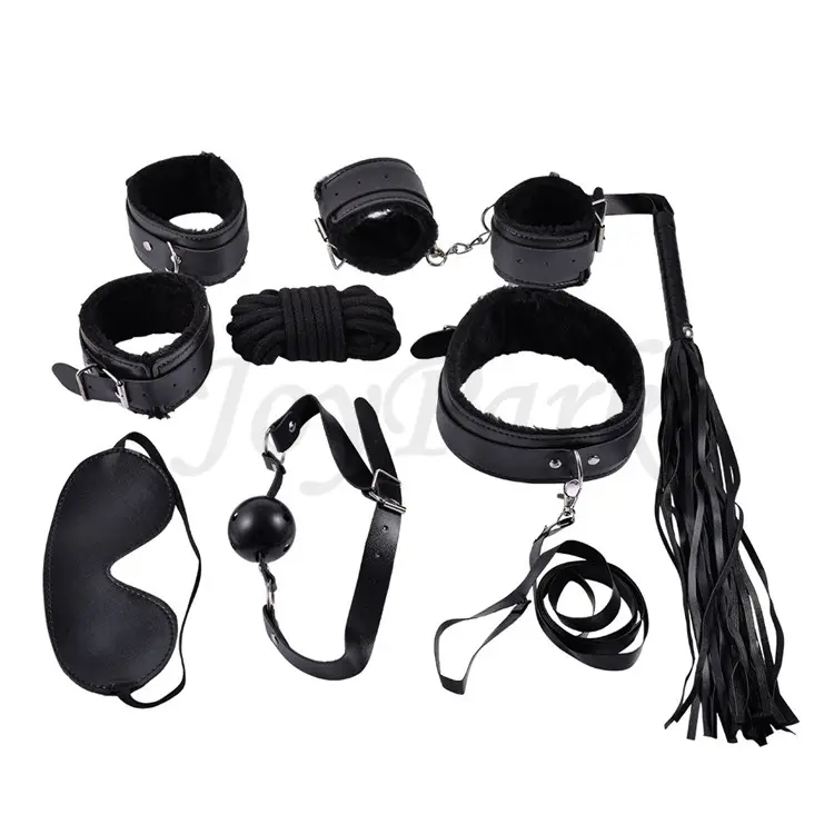 JoyPark Popular Sex SM BDSM Slave Set Kits Bondage Sex Toys 7 Pcs for Men Couples and Women