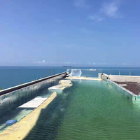 Piscine extérieure en plastique transparent de haute qualité, résistante aux fissures, garantie 10 ans, capacité >500L, importée, directement de l'usine