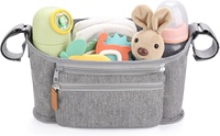 Organisateur universel pour poussette en polyester, sac à téléphone détachable pour poussettes Uppababy, Baby Jogger, Nuna, Doona, Britax