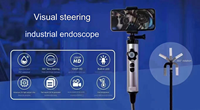 Endoscope de direction HD 1080p, caméra vidéo boroscope à câble flexible de 6,4 mm et 1 m pour véhicules et outils divers