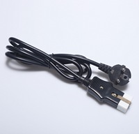 Cable de alimentación resistente al calor con enchufe europeo de 2 pines a acoplador plano de 2 orificios, compatible con vaporizador de ropa de Filipinas, cable de repuesto
