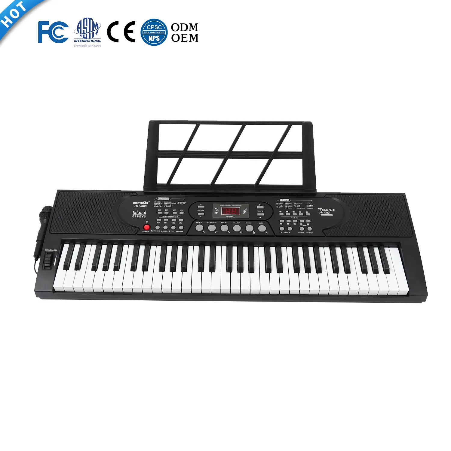Elektronisch Orgel Piano 61 Toetsenbord Muziekinstrument Ondersteuning Toetsen Intelligente Piano Toetsenbord Muziekinstrument Voor Groothandel