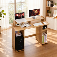 Bureau d'ordinateur en bois de style nordique, bureau pour la maison et la chambre, table d'écriture compacte pliable pour étudiants