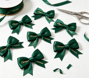 Cinta de Raso Navideña GRACE RIBBON con Borde Satinado, Estampado Geométrico, Resistente a la Contracción, para Envolver Regalos, Decoración de Árboles, Lazos Pre-Atados - Product Image 5