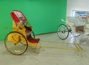 Exportadores Viejo Vehículo de transporte barato 2 asientos Pedicab Rickshaw/Rickshaw de personalidad tradicional Rickshaw tirado a mano/jinrikisha - Product Image 6