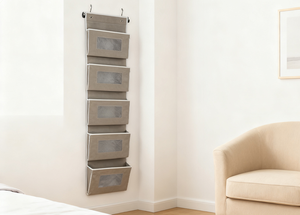 不織布透明PVC窓吊り収納装置<span class=keywords><strong>5</strong></span>層折りたたみ吊り収納バッグドア - Product Image 6