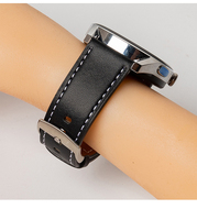 Correa de reloj inteligente Upro de liberación rápida de 20/22 mm para Huawei GT5/GT6, correas de reloj de cuero marrón con hebilla plateada de 18 mm, 20 mm y 22 mm