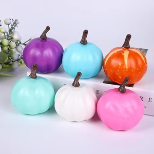 Wholesale Vintage Artificial Foam Pumpkins Lifelike Carving Halloween Easter Decor Realistic Round Lights - Product Image 4