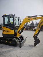 Mini-excavatrice sur chenilles Shantui SE27SR 2,7 tonnes, PLC et transmission à engrenages, haute efficacité, bon état, moteur et pompe de marque réputée, vente en gros