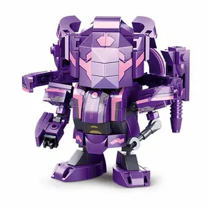 Mecha City Alpha Sluban Building Blocks M38-B1007 Transformation Robot Wars Kids Toy Mobile Game Compatible With Leading Brands