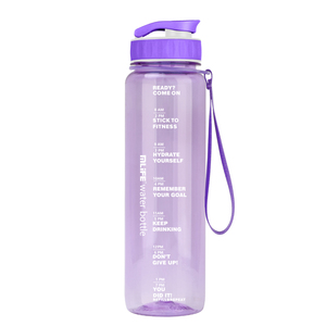 Bouteille d'eau de sport en plastique écologique sans BPA de 32 oz avec marqueur de temps, logo personnalisé, bouteille d'eau motivante pour la salle de sport - Product Image 4