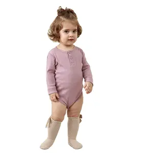 Linen Romper quần áo trẻ sơ sinh cho bé mùa hè dễ thương sơ sinh phương thức bé bodysuit
