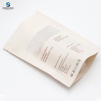 Fermeture à glissière joint pochette debout biodégradable PLA serviettes hygiéniques emballage Doypack Kraft papier Ziplock sac pour protège-slip