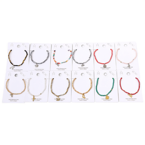 Bracelet élastique en cristal avec pendentif en acier inoxydable, 6 styles variés, PULSERA - Product Image 1