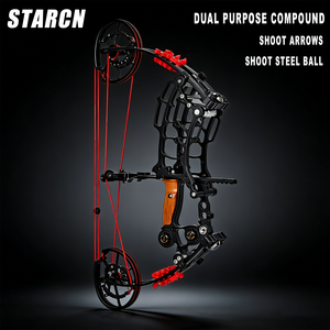 Arc à poulies STARCN EG Pro à double usage (flèches et billes d'acier) – Arcs compacts pour la chasse à l'arc, la pêche à l'arc et le tir de loisir en extérieur - Product Image 1
