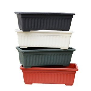 Pot de fleurs <span class=keywords><strong>rectangulaire</strong></span> <span class=keywords><strong>en</strong></span> plastique, jardinière de table pour jardin et balcon, plantation de légumes <span class=keywords><strong>en</strong></span> extérieur, décoration intérieure - Product Image 1